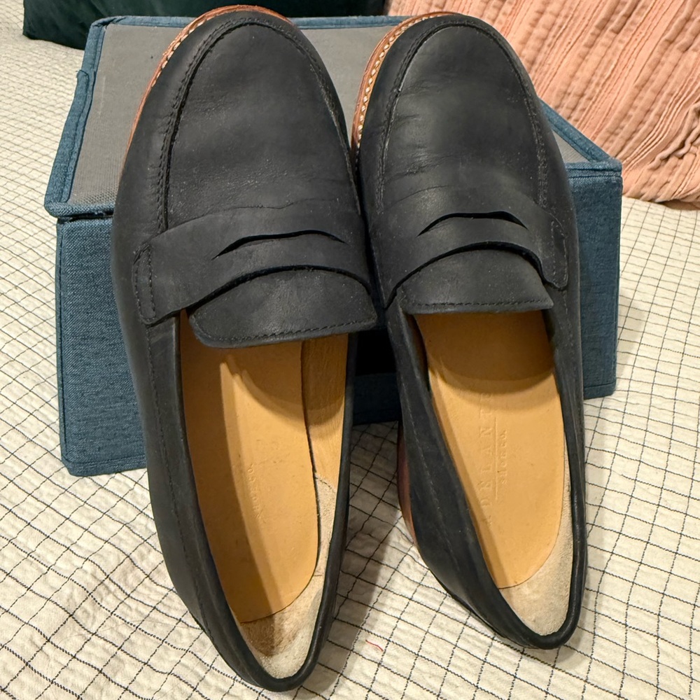 Handmade (Adelante) Black Leather Loafers size 7.5 - Picture 2 of 5